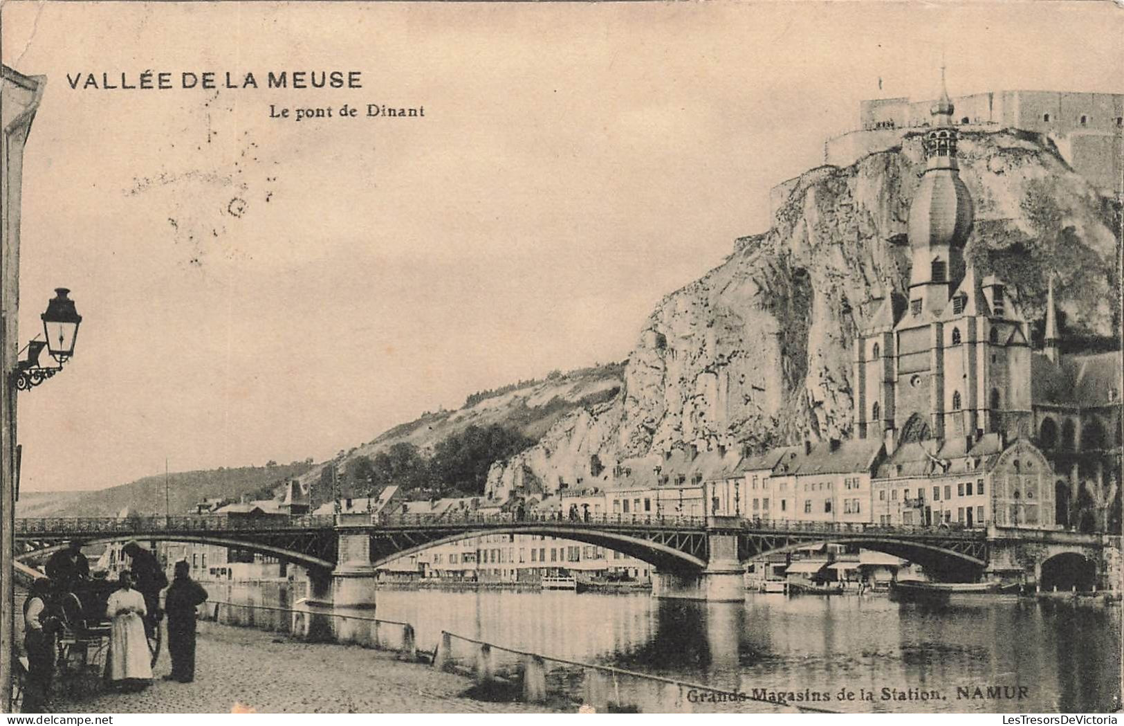 BELGIQUE - Vallée De La Meuse - Vue Sur Le Pont De Dinant - Vue Générale - Animé - Carte Postale Ancienne - Dinant