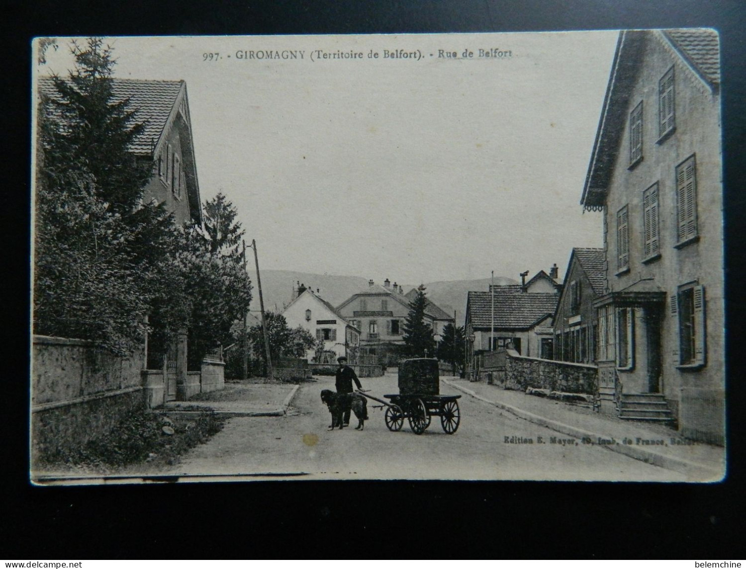 GIROMAGNY                  RUE DE BELFORT              ATTELAGE DE CHIEN - Giromagny