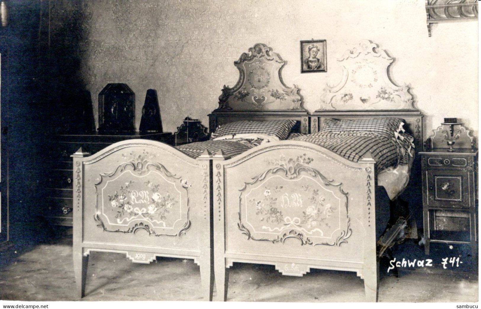 Schwaz - Zimmer Mit Bemalten Bett Ca 1920 Verlag Angerer - Schwaz