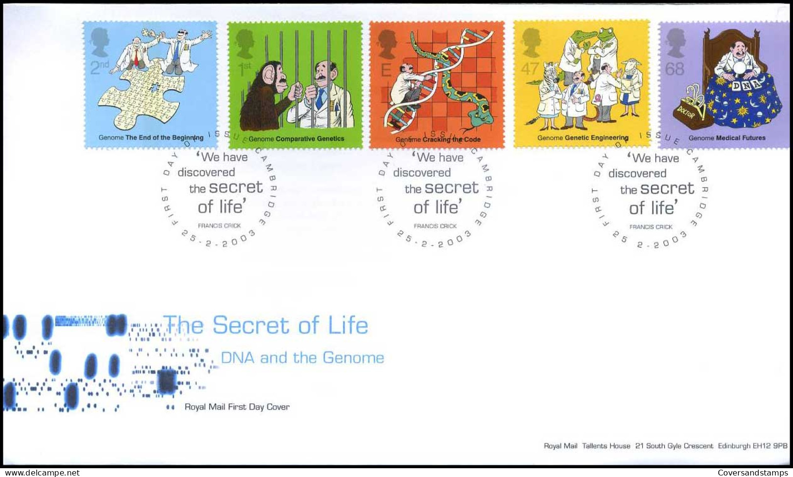 Groot-Brittannië - The Secret Of Life: DNA And The Genome                  - 2001-10 Ediciones Decimales