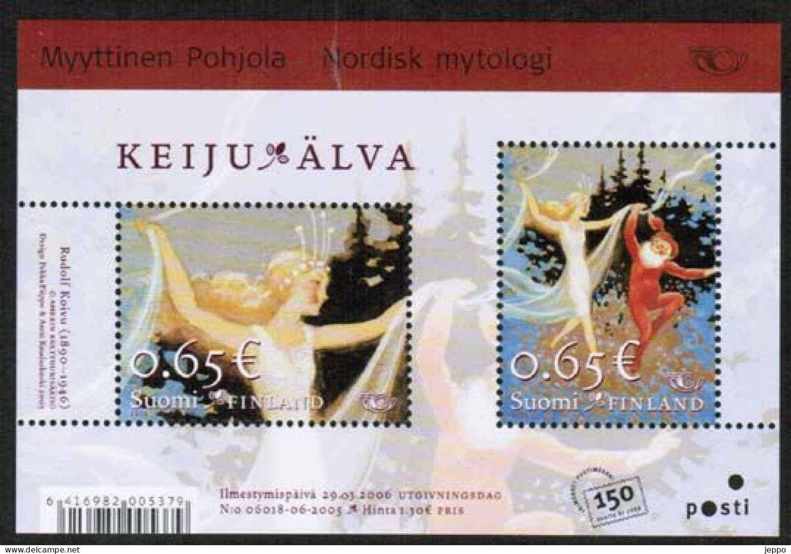 2006 Finland, Mi Bl 40 Norden Mythology Miniature Sheet MNH. - Blocchi E Foglietti