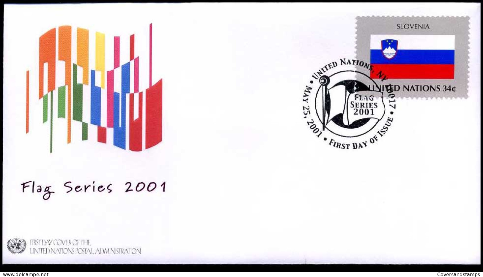 U.N.O. - FDC - Flag Series 2001 - Slovenië                                 - Autres & Non Classés