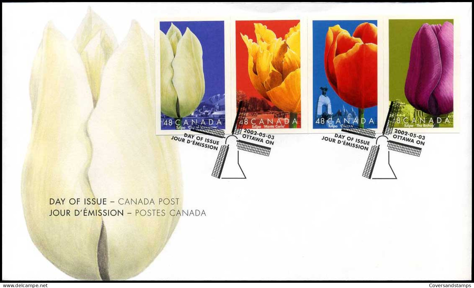 Canada - FDC - Tulpen - 03-05-2002                                          - 2001-2010