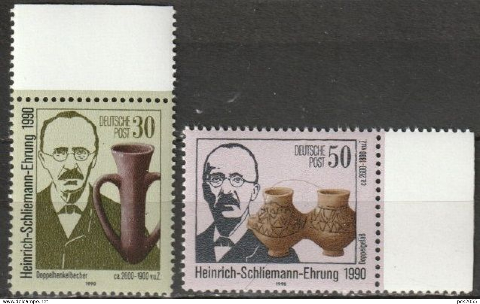 DDR 1990 MiNr.3364 - 3365 ** Postfrisch 100.Todestag Von Heinrich Schliemann ( A 3520 ) - Unused Stamps