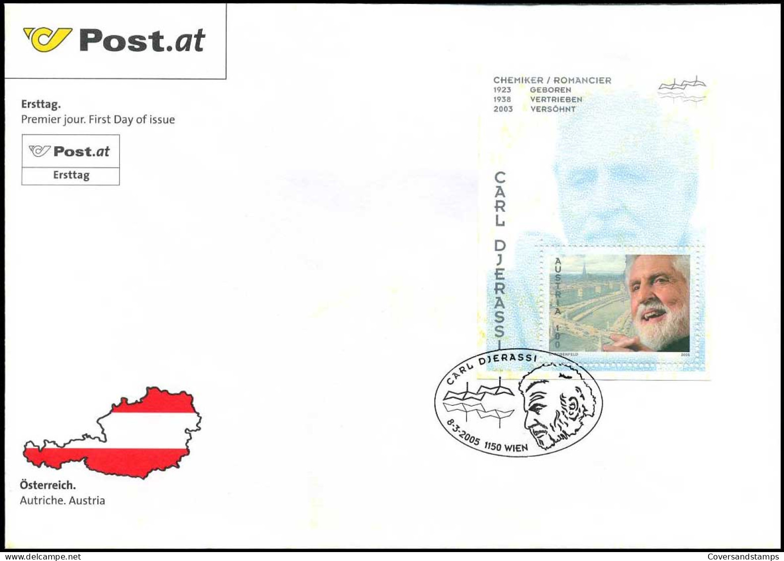 Oostenrijk - FDC - Carl Djerassi   -  08-03-2005                           - FDC