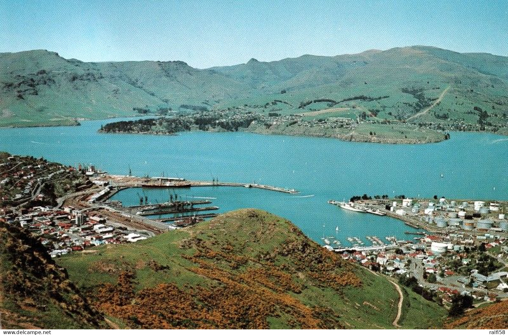 1 AK Neuseeland * Blick Auf Lyttelton - Eine Kleine Hafenstadt Im Stadtgebiet Von Christchurch - Luftbildaufnahme * - New Zealand