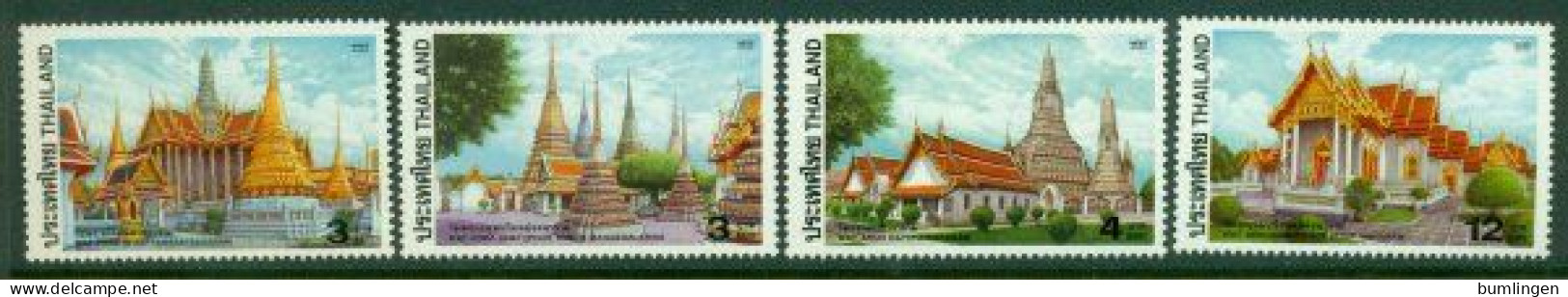 THAILAND 2002 Mi 2132-35** Temples [B797] - Abbazie E Monasteri