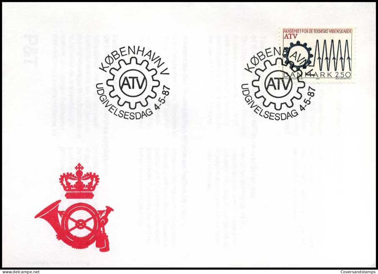 Denemarken -  The 50th Anniversary Of ATV -  - FDC