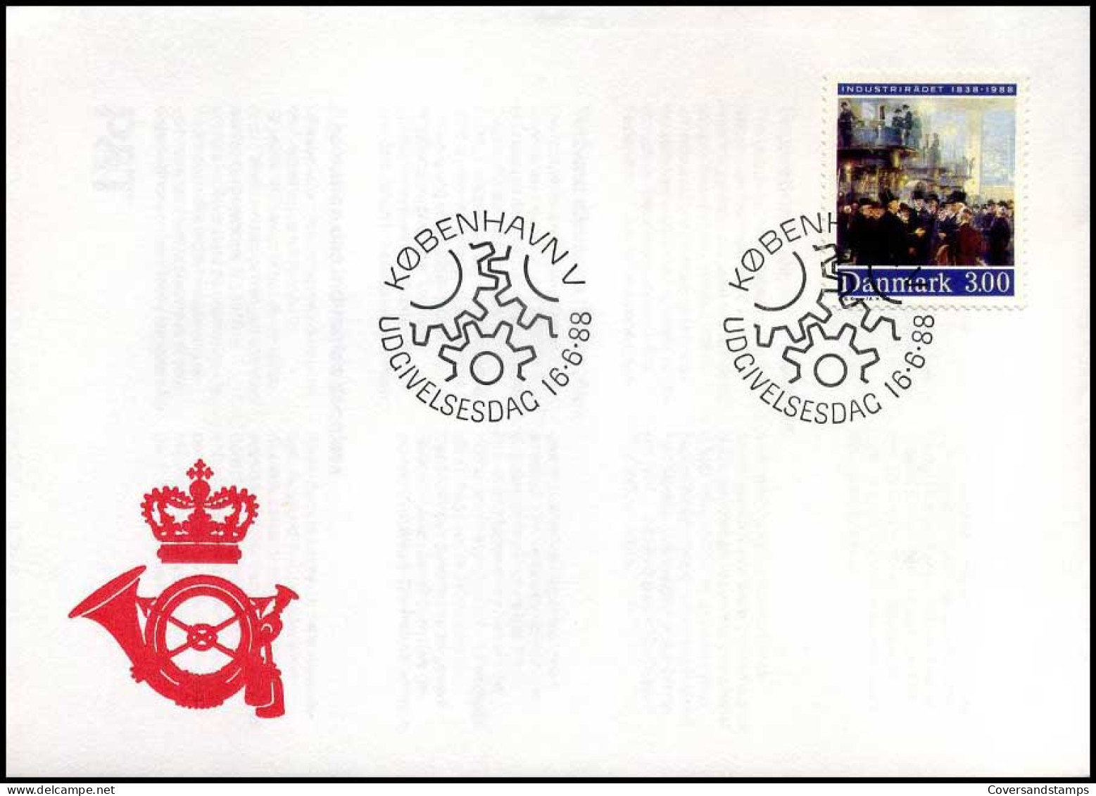 Denemarken -  Industrieradet 1838-1988 -  - FDC