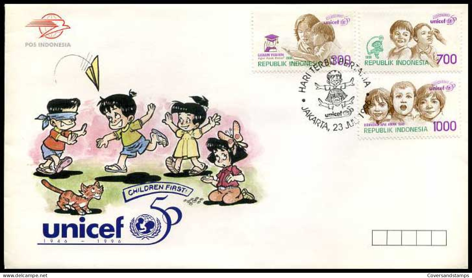 Indonesië - FDC - UNICEF  50                              - Indonesia