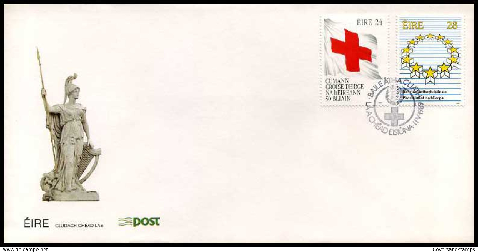 Ierland -  FDC -  50th Anniversary Of The Irish Red Cross Society                     - Andere & Zonder Classificatie