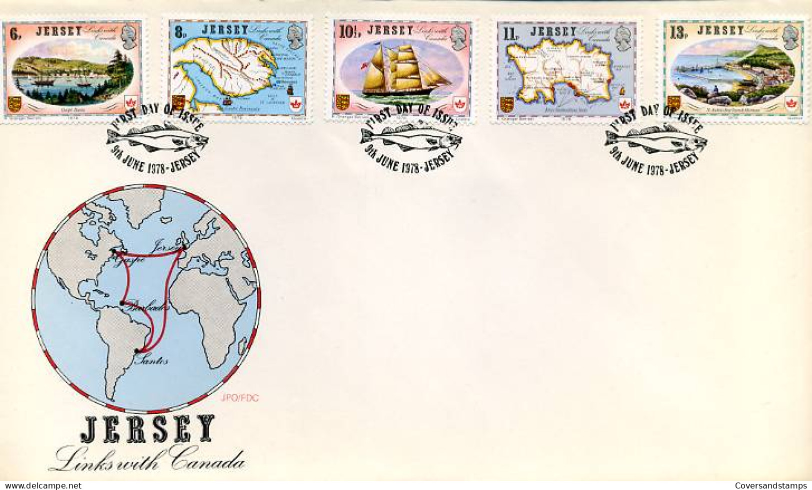 Jersey - FDC - Links With Canada                       - Jersey