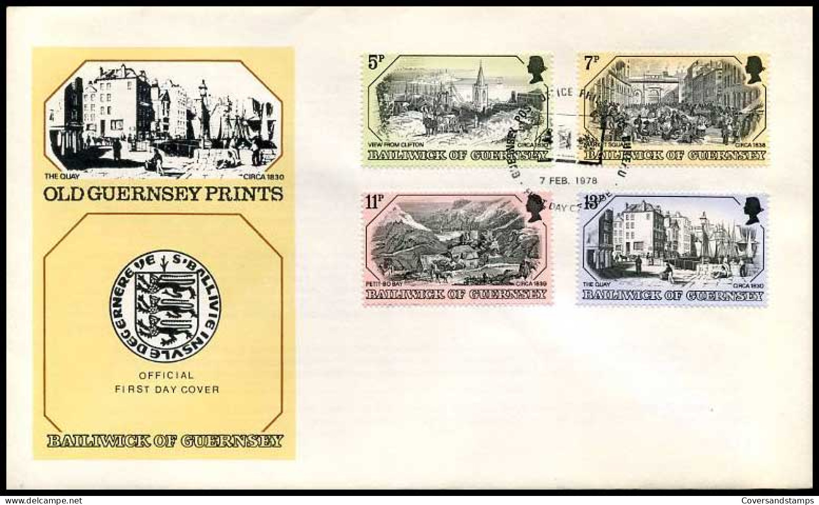 Guernsey - FDC - Old Guernsey Prints                  - Guernsey