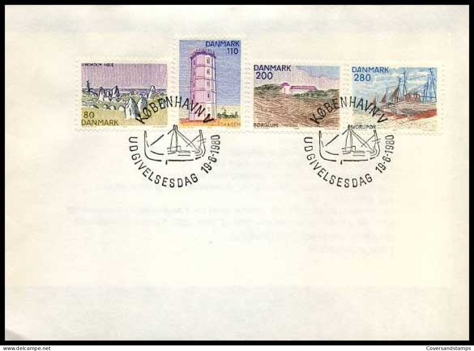 Denemarken - FDC -  Landschappen                                  - FDC