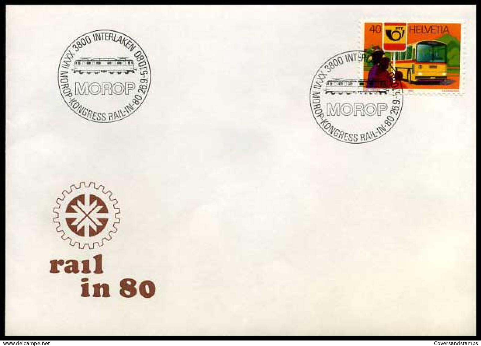 Zwitserland - FDC -  Rail In 80                                - FDC