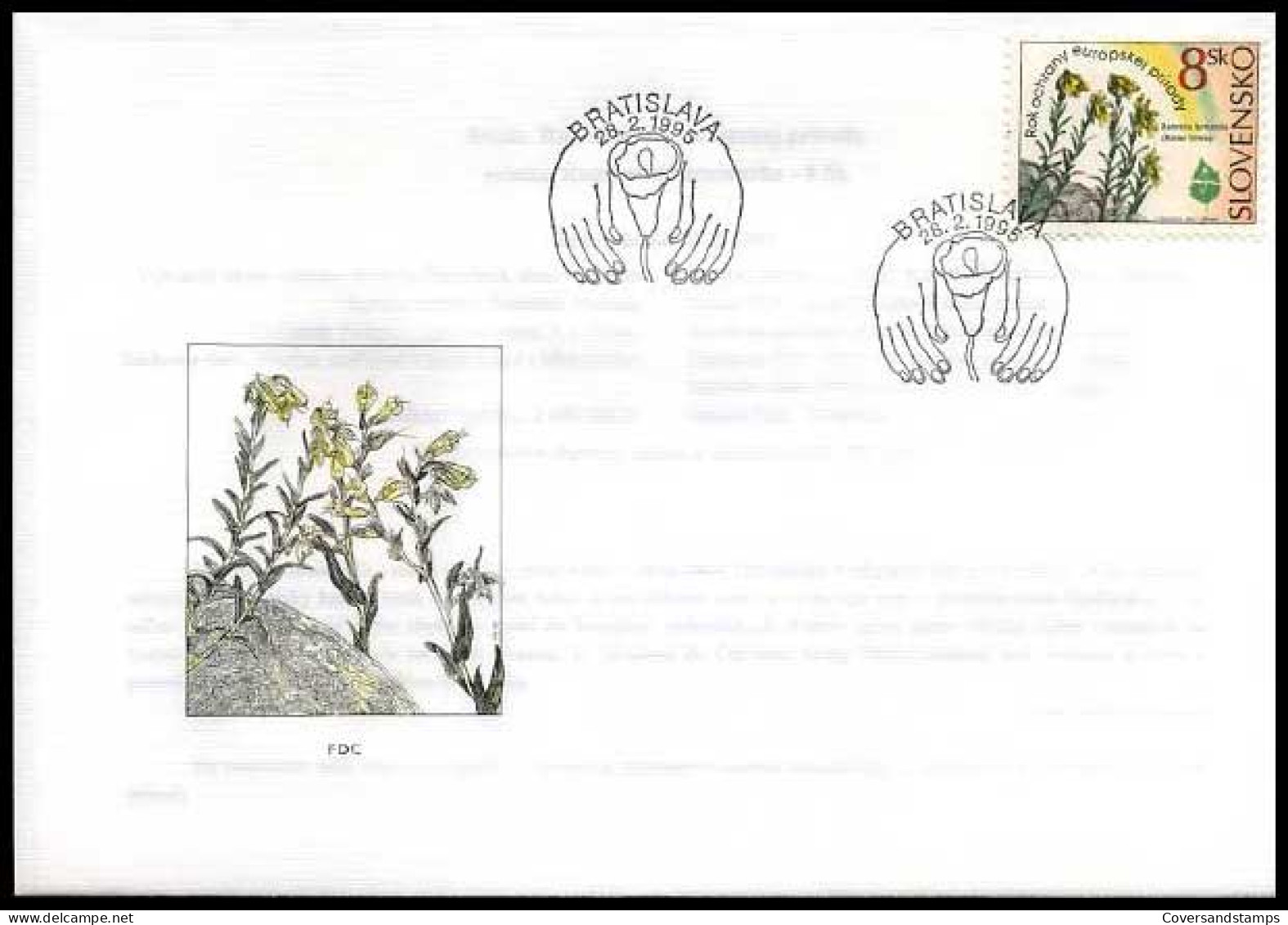 Slowakije - FDC -  Bloemen                                 - FDC