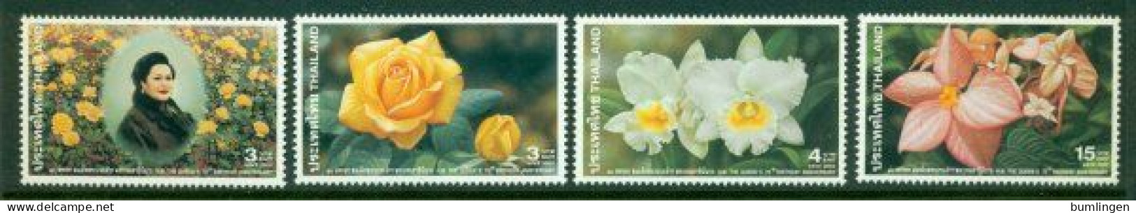 THAILAND 2002 Mi 2140-43** 70th Anniversary Of The Birth Of The Queen – Flowers [B801] - Sonstige & Ohne Zuordnung