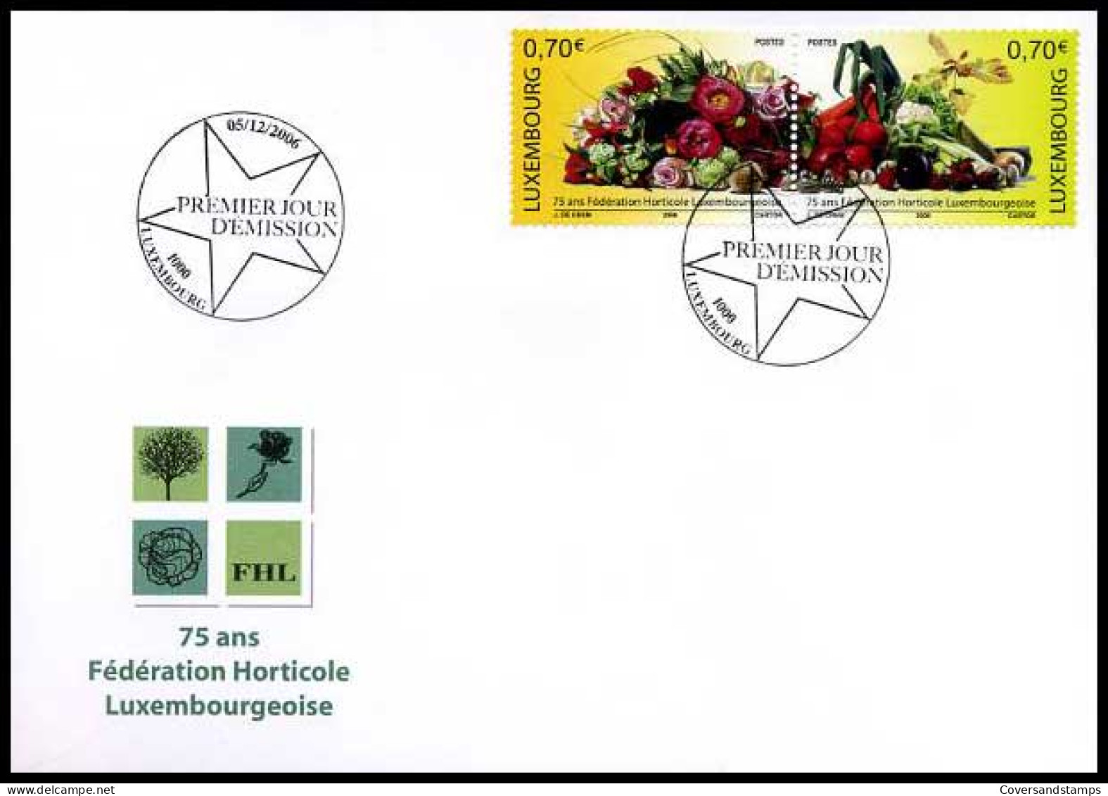 Luxemburg - FDC -  75 Ans Fédération HorticoleLuxembourgeoise                          - FDC