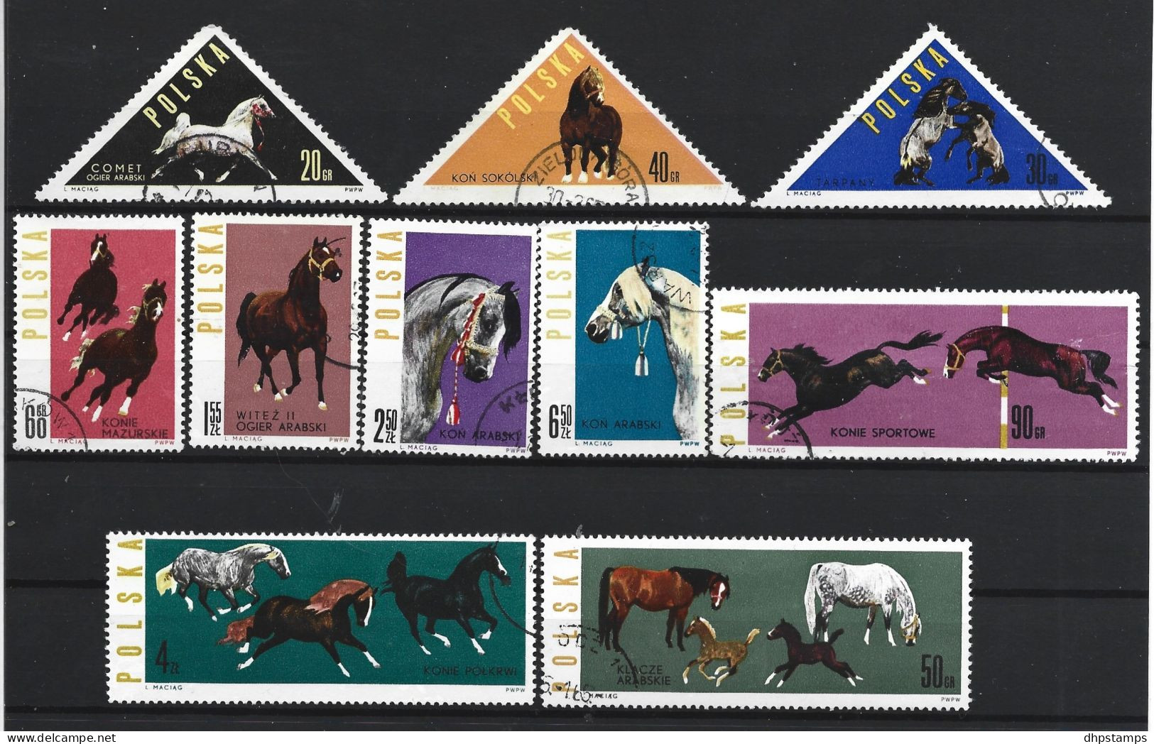 Polen 1963 Horses Y.T. 1312/1321 (0) - Used Stamps