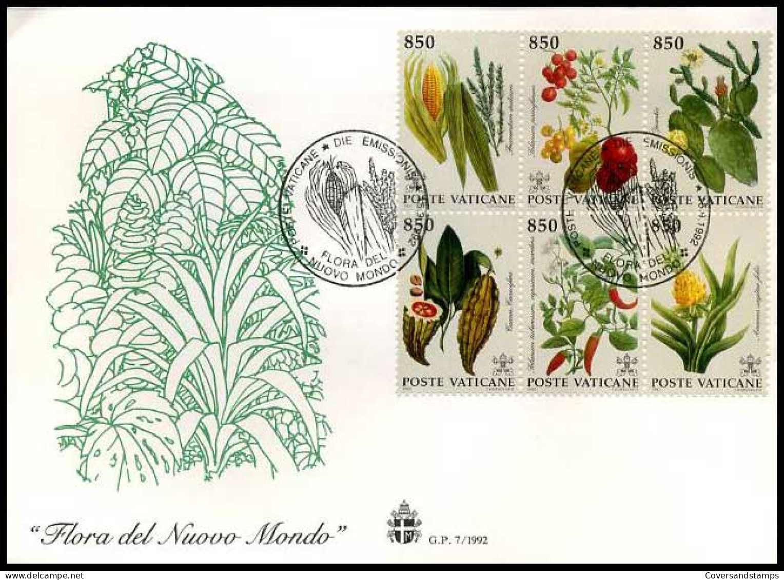 Vatikaan - FDC -  Planten                               - Storia Postale