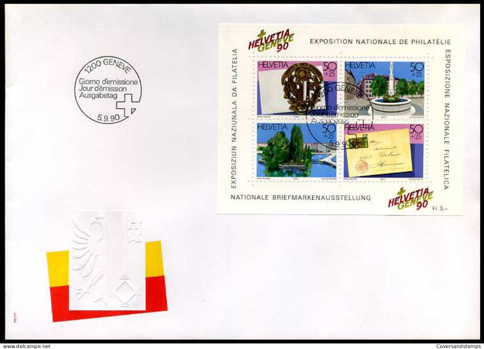 Zwitserland - FDC -  Nationale Briefmarkenausstellung                - FDC