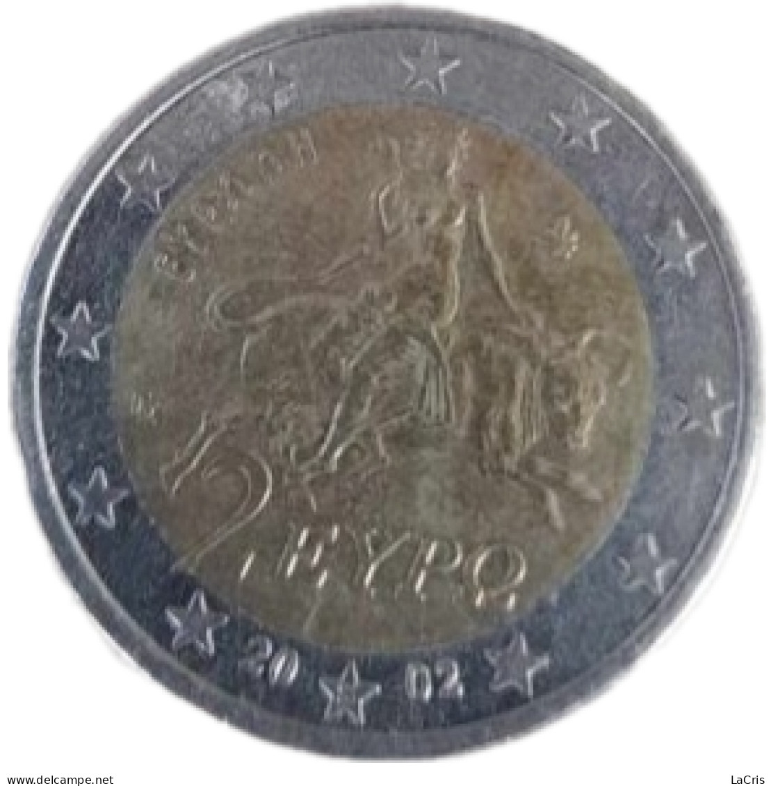 Error 2002s Greek 2 Euro Coin (2 Nummer Error And More..) - Variëteiten En Curiosa