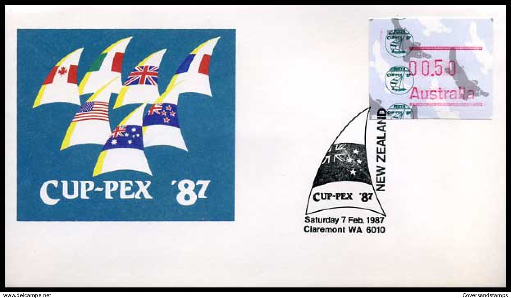 Australië  - FDC - Cup-pex '87   Automaat Vignet                - FDC