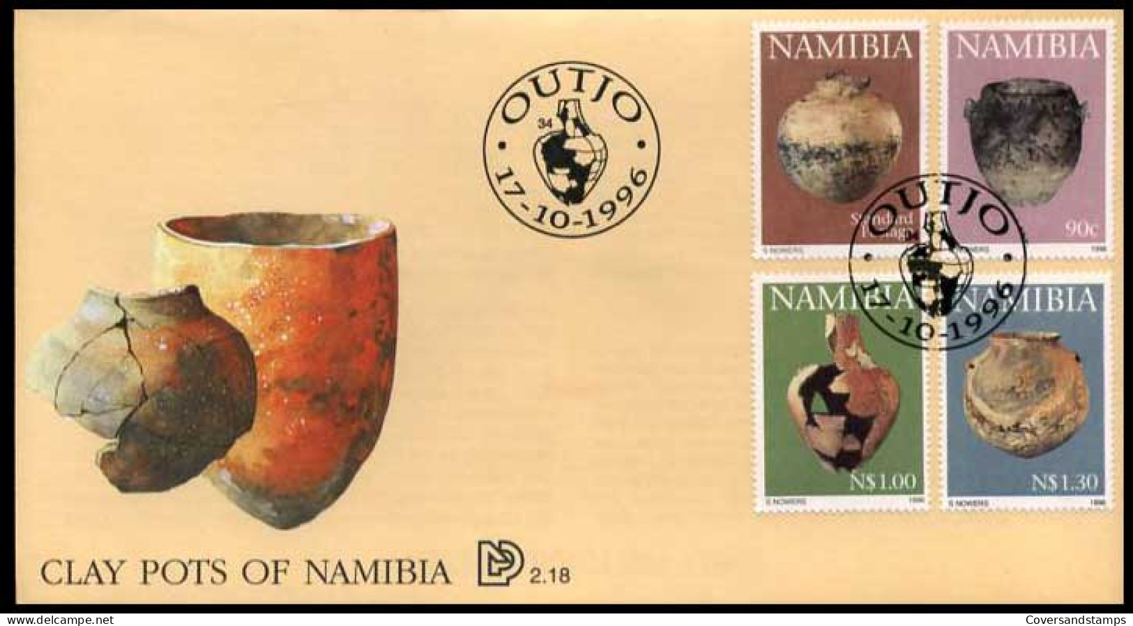 Namibië - FDC -   Clay Pots Of Namibia             - Namibia (1990- ...)