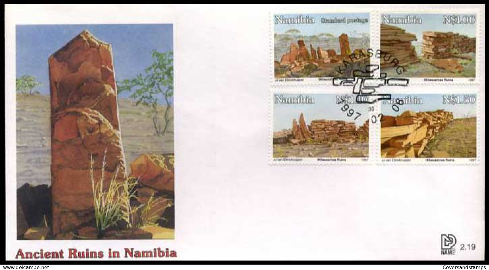 Namibië - FDC -   Ancient Ruins In Namibia             - Namibia (1990- ...)