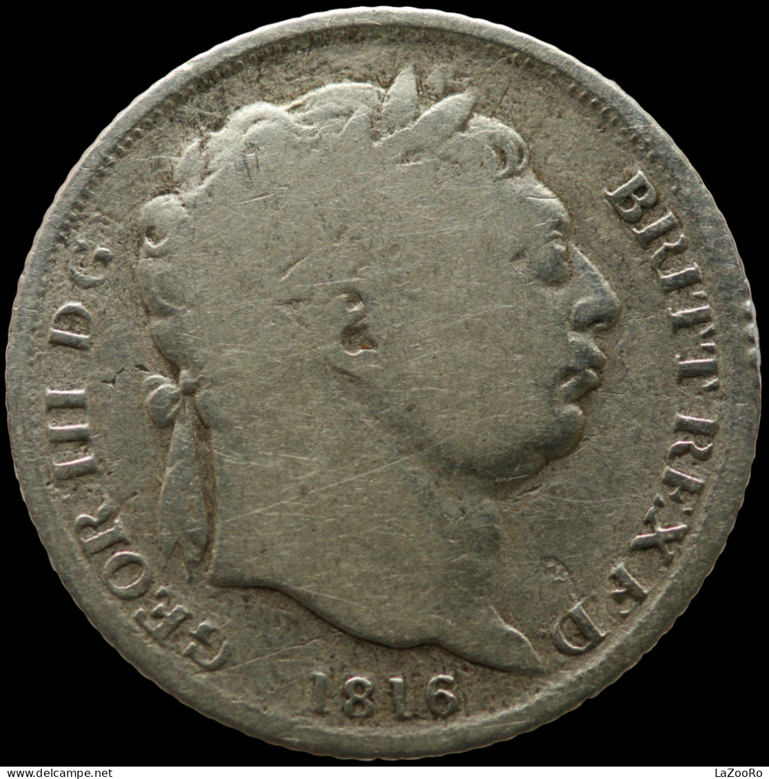 LaZooRo: Great Britain 6 Pence 1816 F / VF - Silver - H. 6 Pence