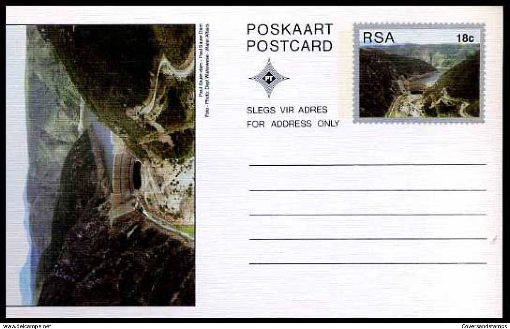 RSA - Postkaart - Paul Sauer Dam                 - Other & Unclassified