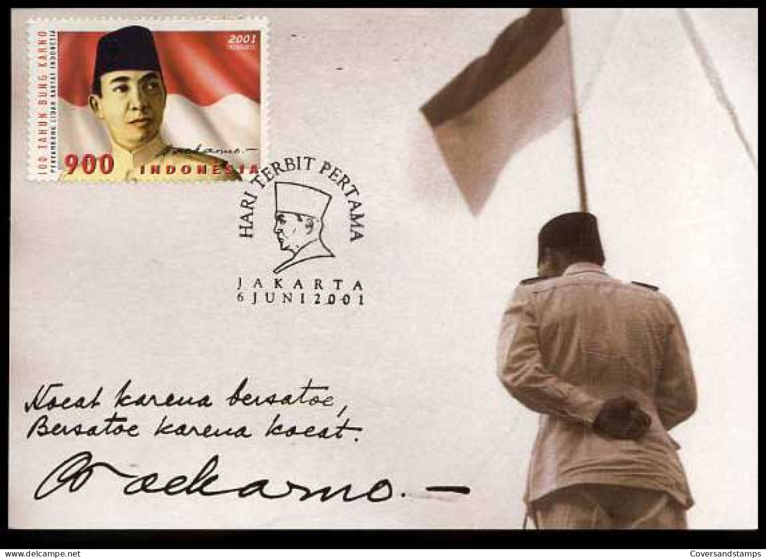 Indonesië - Postkaart - Bung Karno 100th Anniversary              - Indonesia