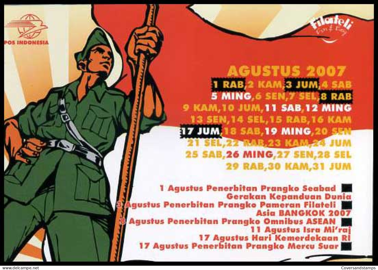 Indonesië - Postkaart -  Agustus 2007            - Indonesia