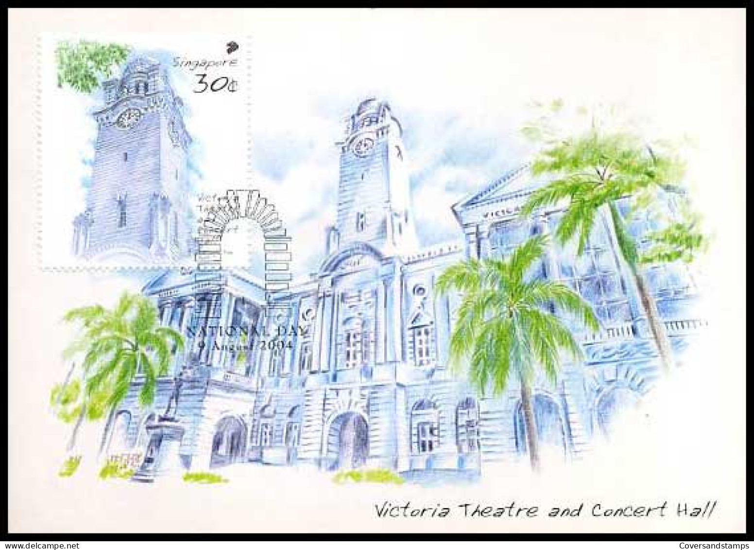 Singapore - Maximumkaart - Victoria Theatre And Concert Hall          - Singapour (1959-...)