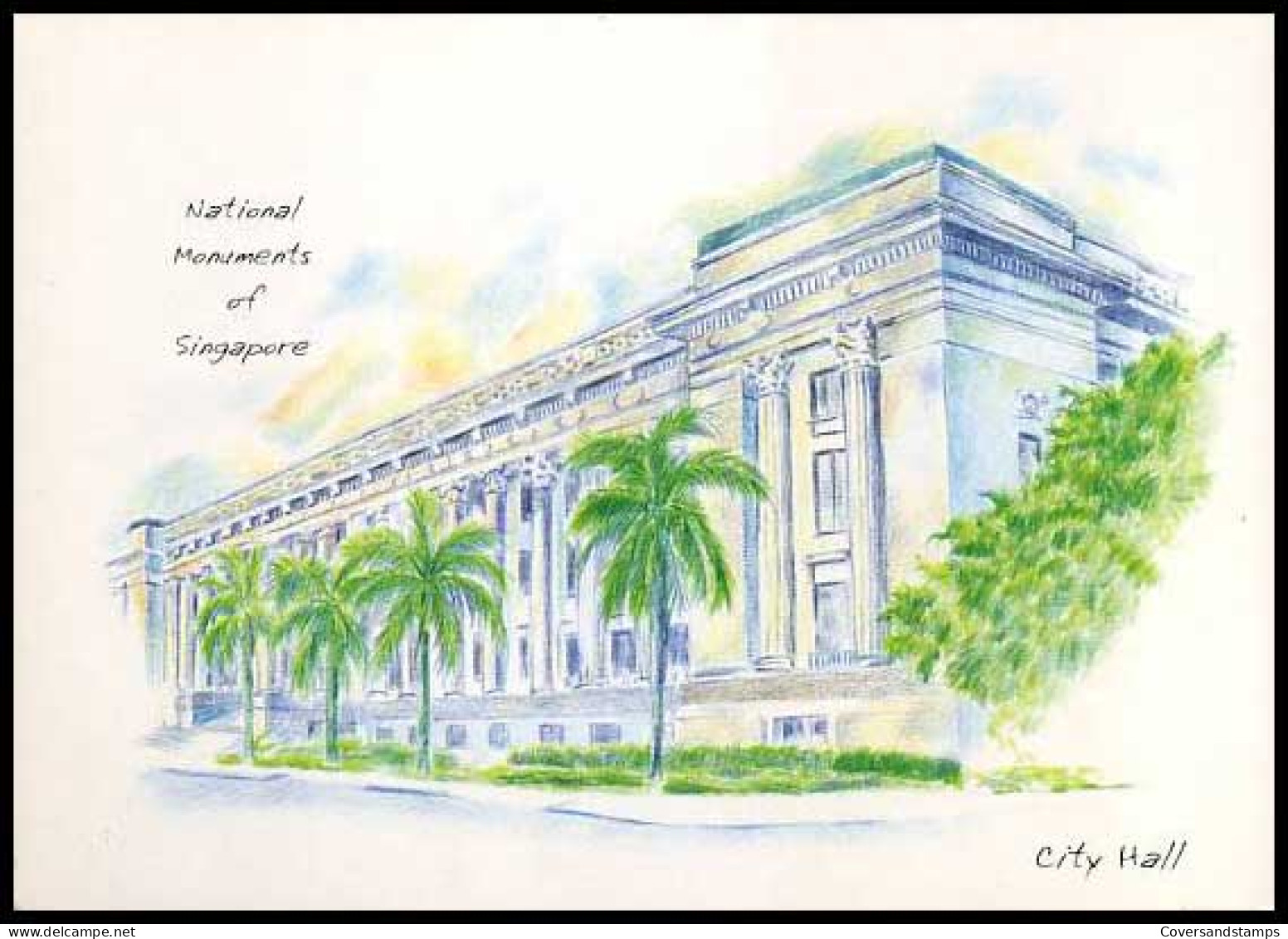Singapore - Maximumkaart - City Hall         - Singapur (1959-...)