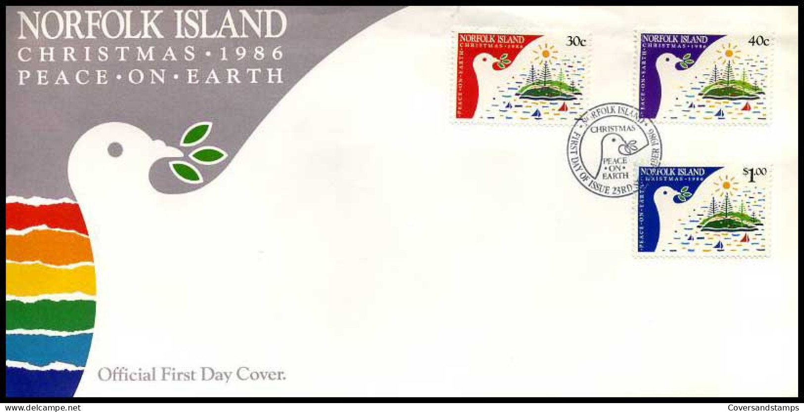 Norfolk Island - FDC - Kerstmis 1986                        - Isla Norfolk
