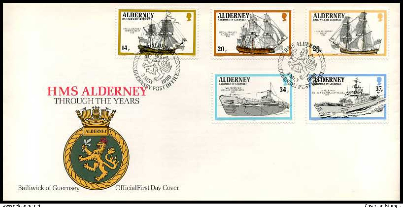 Alderney - FDC - HMS Alderney Through The Years              - Alderney