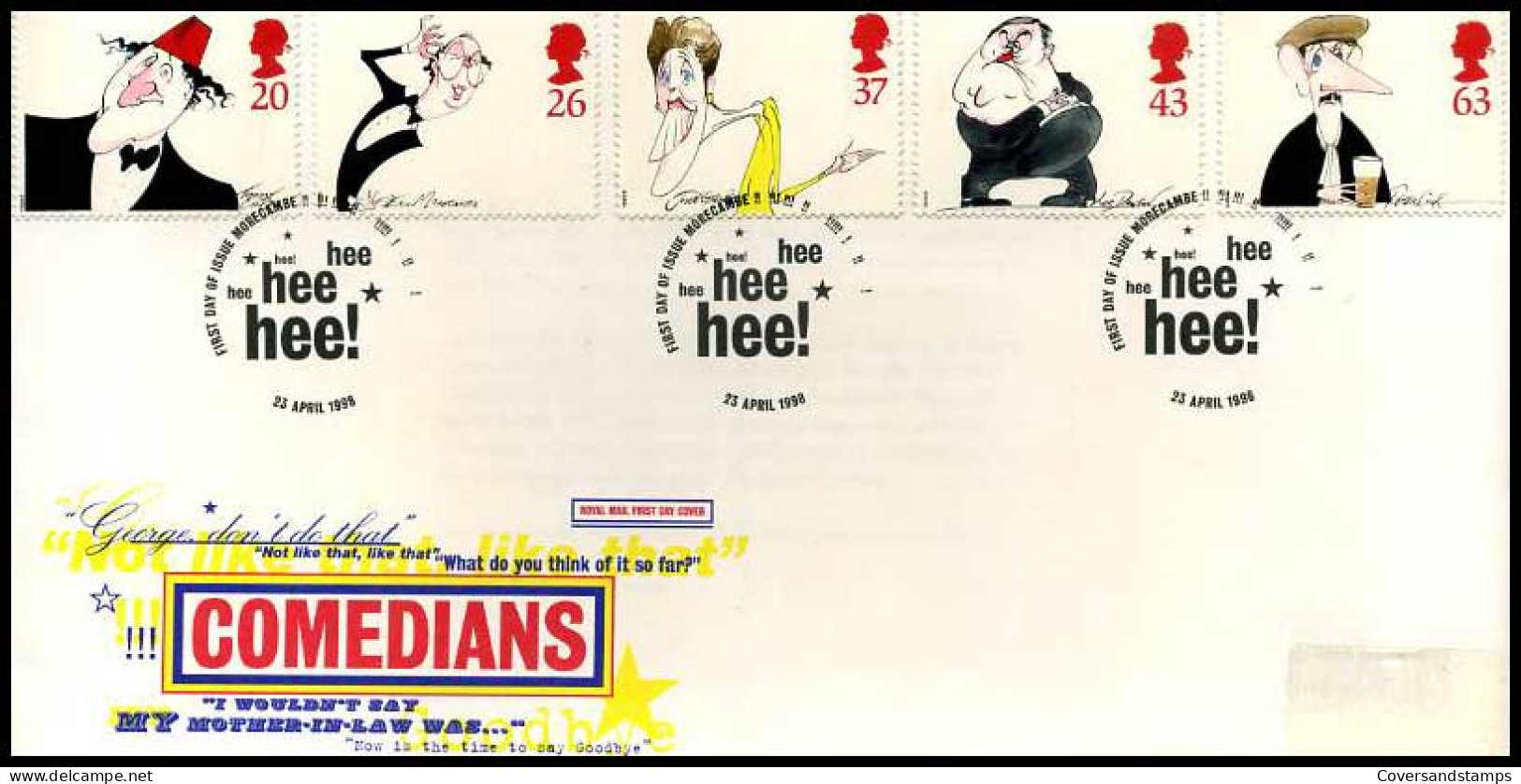 Groot-Brittannië - FDC - Comedians              - 1991-00 Ediciones Decimales