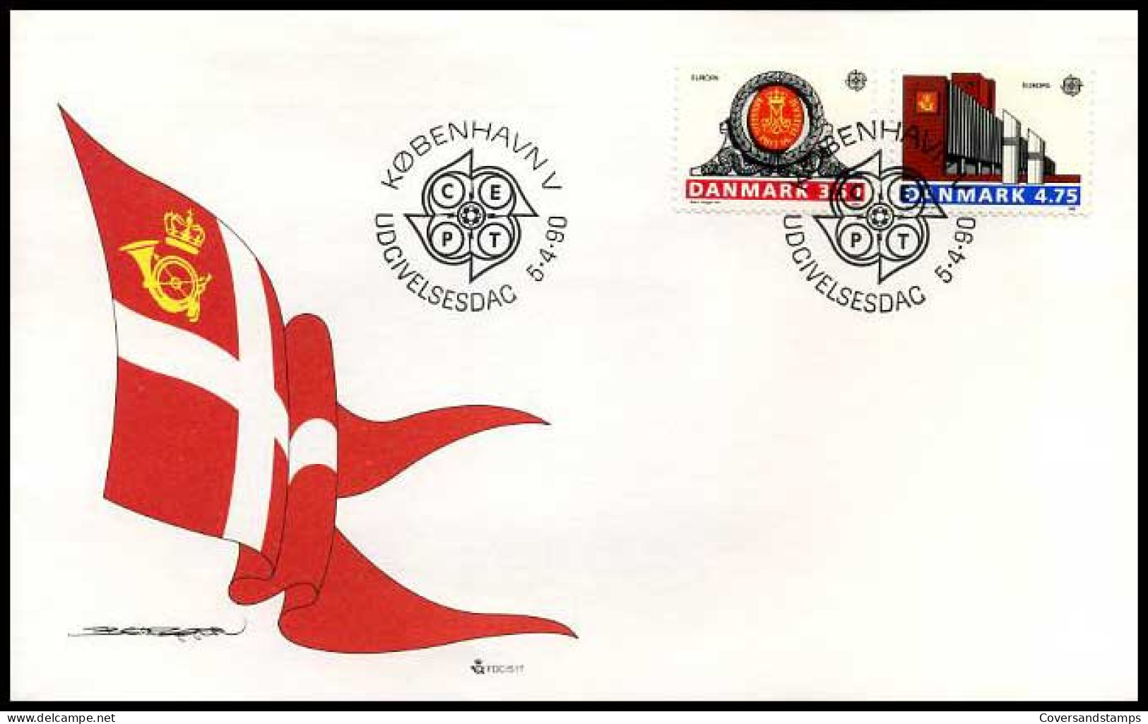 Denemarken - FDC - Europa 1990                   - 1990