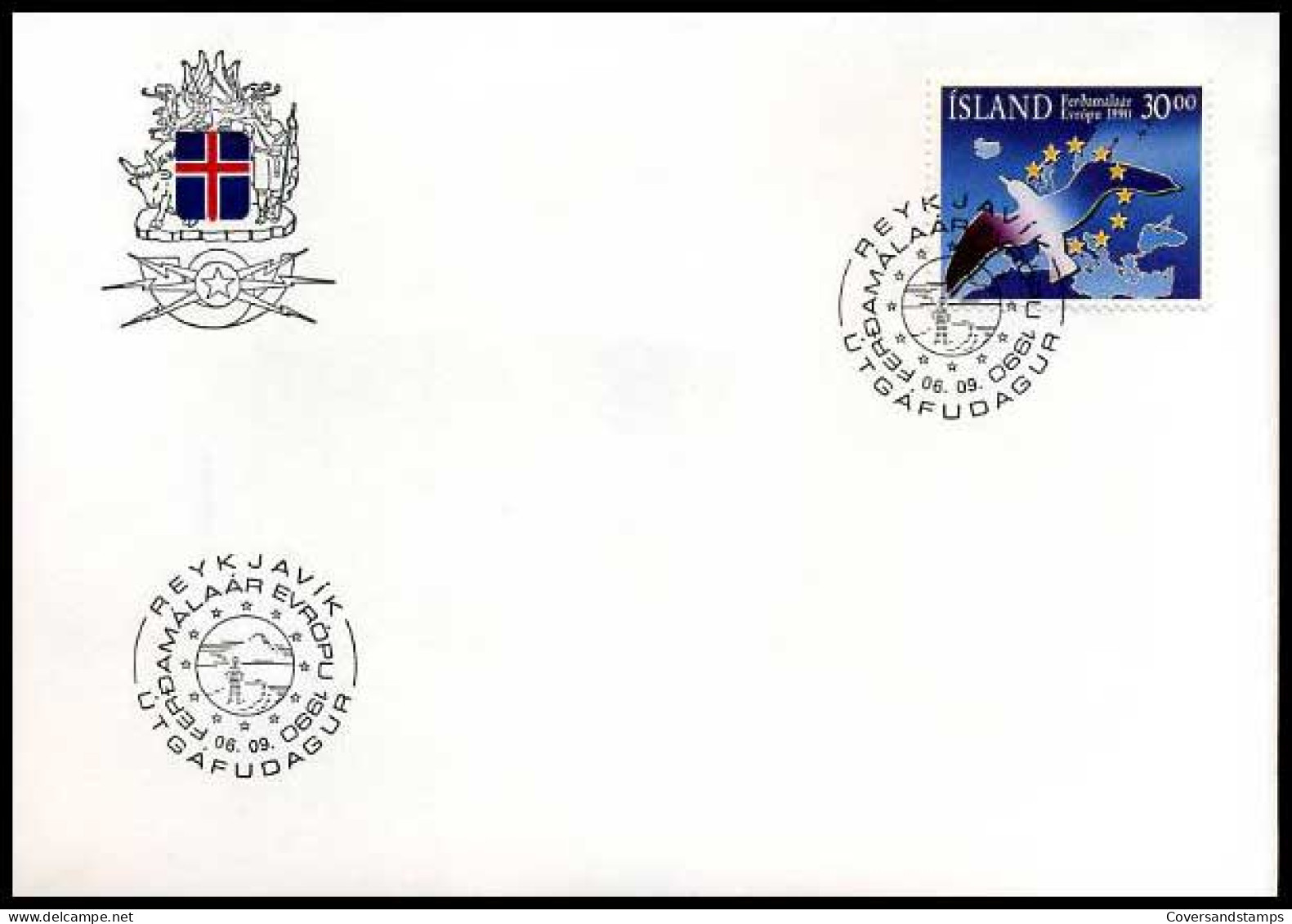 IJsland - FDC - Europa 1990                  - 1990