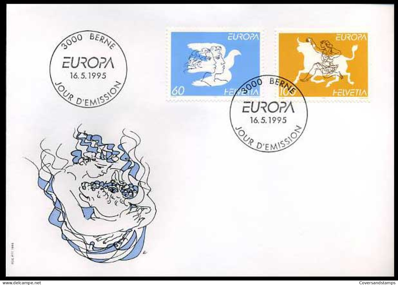 Zwitserland - FDC - Europa 1995                  - 1995