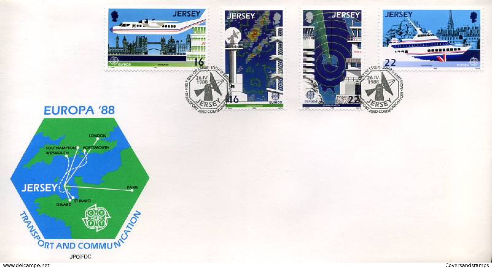 Jersey - FDC - Europa 1988                       - 1988