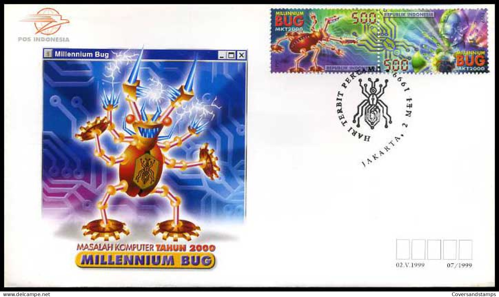 Indonesië - FDC - Millennium Bug                           - Indonesia