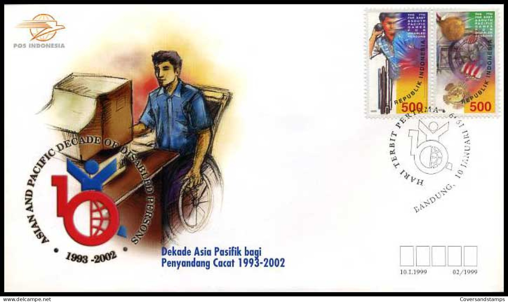 Indonesië - FDC - Disabled Persons                           - Indonesia
