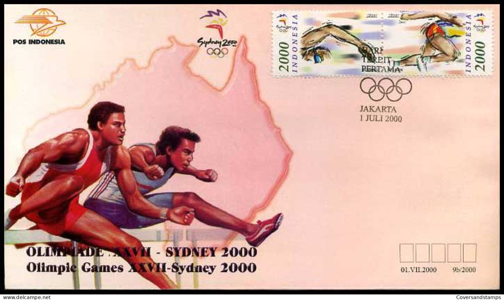 Indonesië - FDC - Olympische Spelen Sydney 2000                         - Indonesia