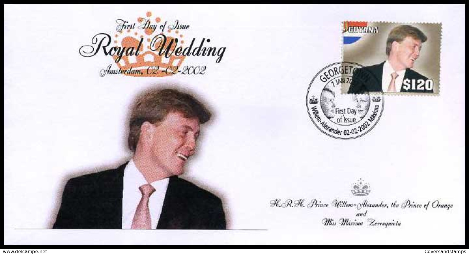 Guyana - FDC - Royal Wedding Willem Alexander                            - Guyana (1966-...)