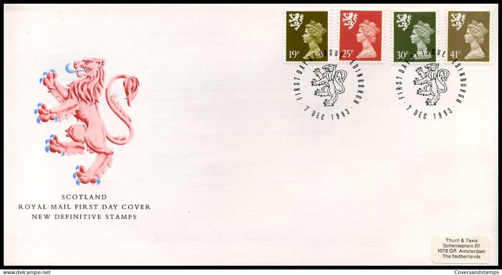 Groot-Brittannië - FDC - Scotland Definitives                           - 1991-2000 Em. Décimales