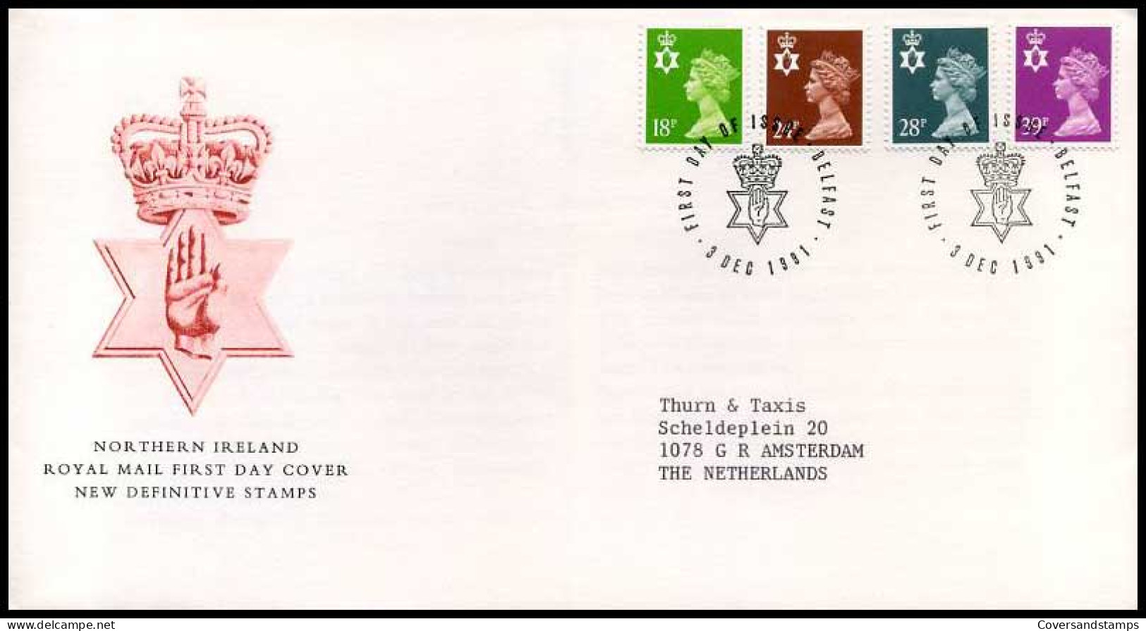 Groot-Brittannië - FDC - Northern Ireland Definitives                          - 1991-00 Ediciones Decimales