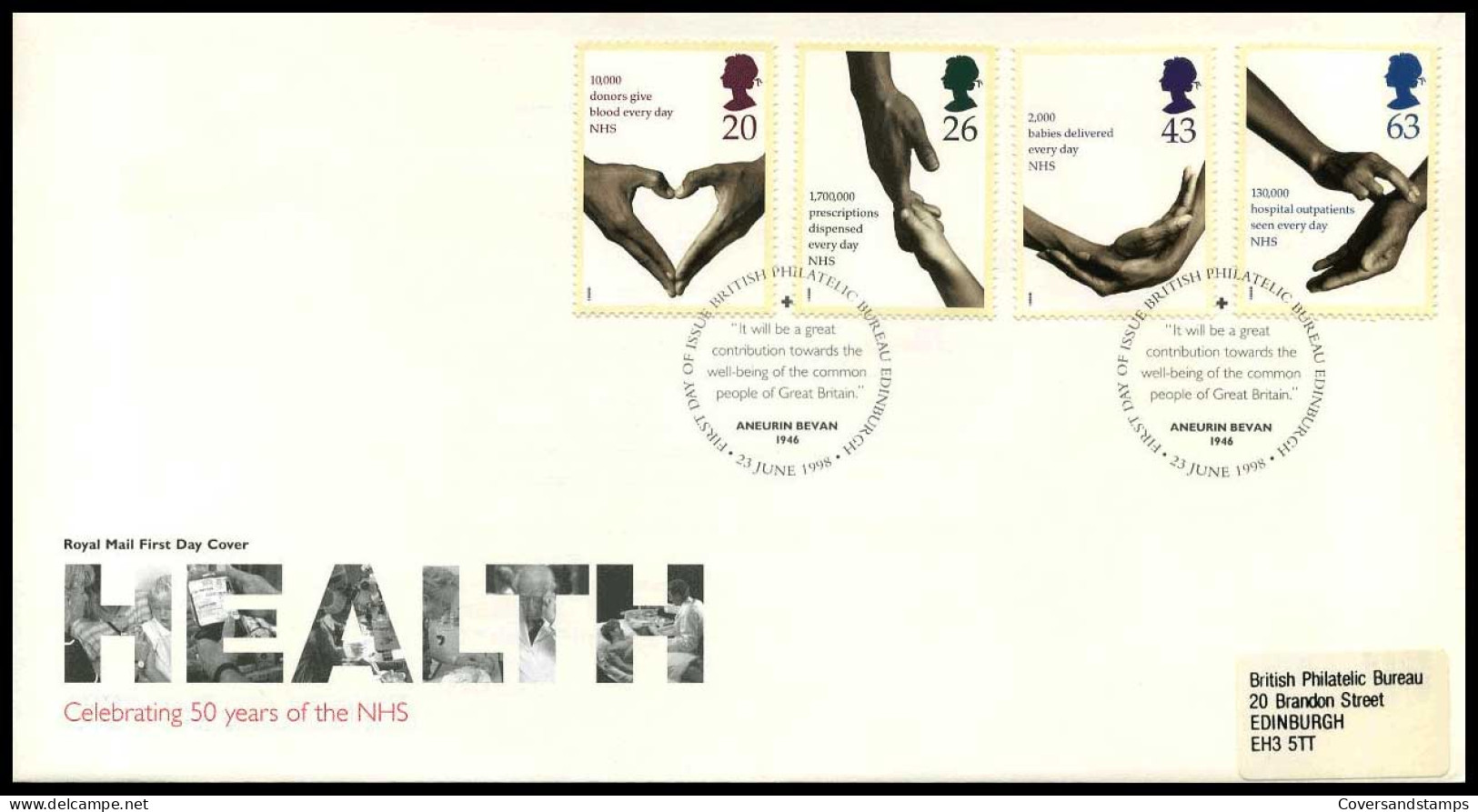 Groot-Brittanië - FDC - Health                         - 1991-00 Ediciones Decimales