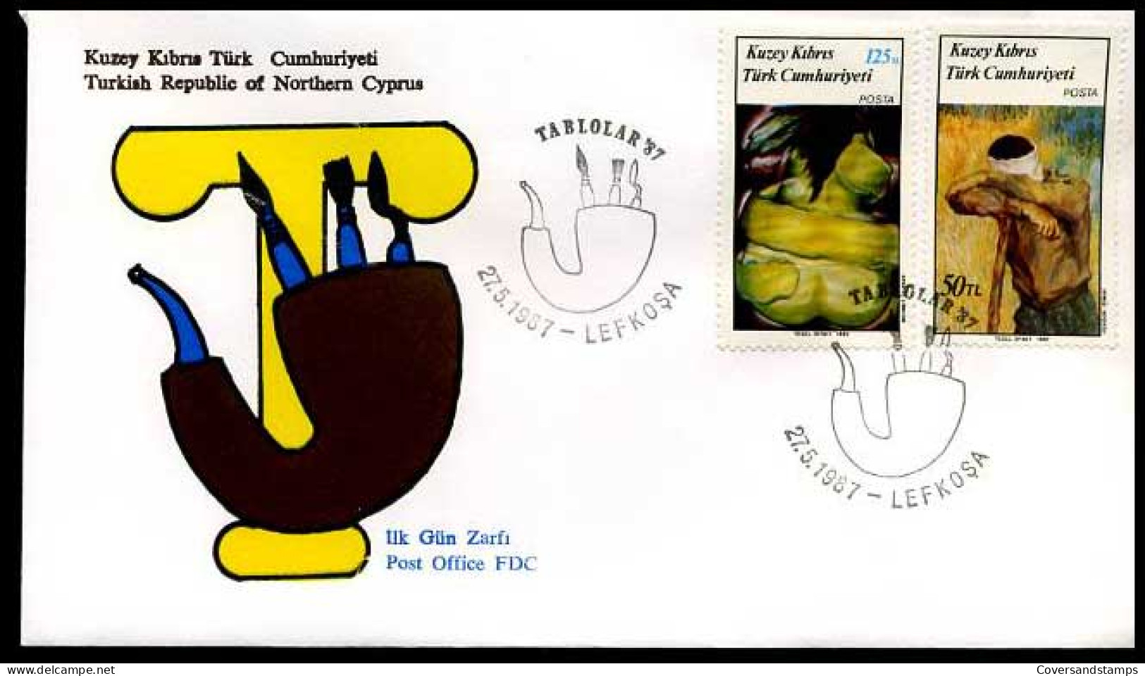 Cyprus - FDC -  Kunst                               - Storia Postale